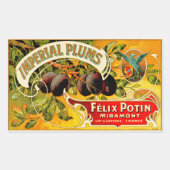Sticker Rectangulaire Plums impériaux (Devant)