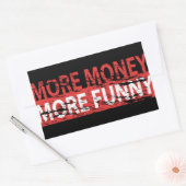 Sticker Rectangulaire Plus d'argent - plus drôle (Enveloppe)