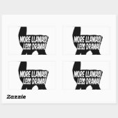 Sticker Rectangulaire Plus de lamas moins de drame (Feuille)