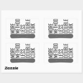 Sticker Rectangulaire Plus de méthode Moins de double liège (Feuille)