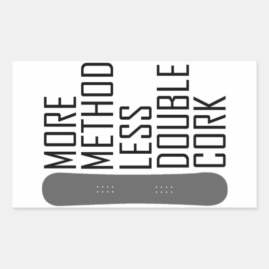 Sticker Rectangulaire Plus de méthode Moins de double liège (Devant)