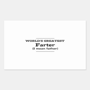 Sticker Rectangulaire Plus grand Farter du monde