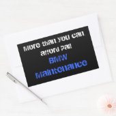 Sticker Rectangulaire Plus que vous pouvez vous permettre pal!, BMW Main (Enveloppe)