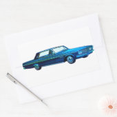 Sticker Rectangulaire Plymouth Sport Fury 1963 (Enveloppe)