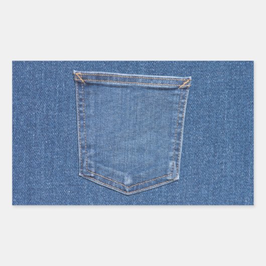 Sticker Rectangulaire Poche en tissu d'origine (Devant)