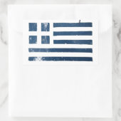 Sticker Rectangulaire pochoir grunge du drapeau grec (Sac)