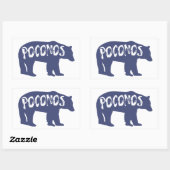 Sticker Rectangulaire Poconos (Feuille)