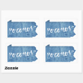 Sticker Rectangulaire Poconos, Pennsylvanie (Feuille)