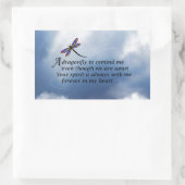 Sticker Rectangulaire Poème commémoratif des libellules (Sac)