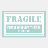 Sticker Rectangulaire Poignée fragile avec soin Mailing et emballage (Devant)