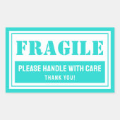 Sticker Rectangulaire Poignée fragile avec soin Mailing et emballage (Devant)