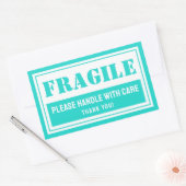 Sticker Rectangulaire Poignée fragile avec soin Mailing et emballage (Enveloppe)
