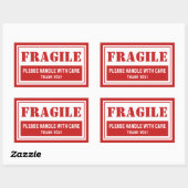 Sticker Rectangulaire Poignée fragile avec soin Mailing et emballage (Feuille)