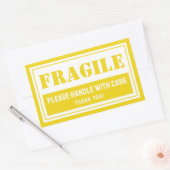 Sticker Rectangulaire Poignée fragile avec soin Mailing et emballage (Enveloppe)