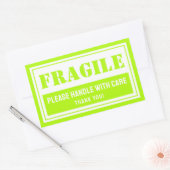 Sticker Rectangulaire Poignée fragile avec soin Mailing et emballage (Enveloppe)