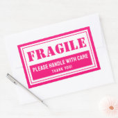 Sticker Rectangulaire Poignée fragile avec soin Mailing et emballage (Enveloppe)