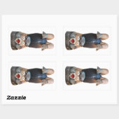 Sticker Rectangulaire Poignée Kappa 河 童 (Feuille)