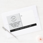 Sticker Rectangulaire Poignée modèle simple pour logo Business avec soin (Enveloppe)
