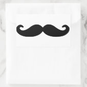 Sticker Rectangulaire Poignée noire Moustache/Moustache (Sac)
