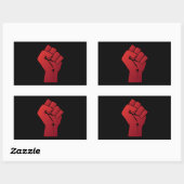 Sticker Rectangulaire Poing rouge augmenté de gradient (Feuille)