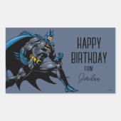 Sticker Rectangulaire Poings Batman | Joyeux anniversaire (Devant)