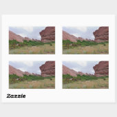 Sticker Rectangulaire Point de repère de Trail Rock Post Trail (Feuille)