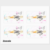 Sticker Rectangulaire Point total activé (Feuille)