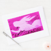 Sticker Rectangulaire pointant des sirènes roses (Enveloppe)