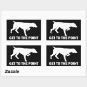 Sticker Rectangulaire Pointeur à cheveux courts allemand "Get to the Poi (Feuille)
