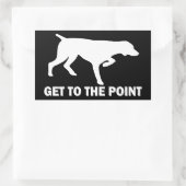 Sticker Rectangulaire Pointeur à cheveux courts allemand "Get to the Poi (Sac)