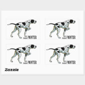 Sticker Rectangulaire pointeur anglais (Feuille)