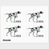 Sticker Rectangulaire pointeur anglais (Feuille)