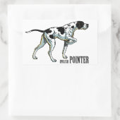 Sticker Rectangulaire pointeur anglais (Sac)