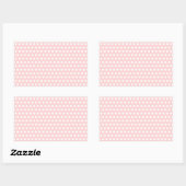 Sticker Rectangulaire Points blancs sur rose pâle (Feuille)