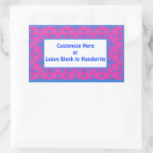 Sticker Rectangulaire Points brillants rose et bleu sur Magenta (Sac)