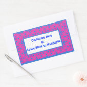Sticker Rectangulaire Points brillants rose et bleu sur Magenta (Enveloppe)