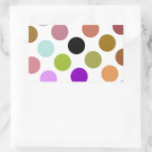 Sticker Rectangulaire Points Colorés Brown Et Verts (Sac)