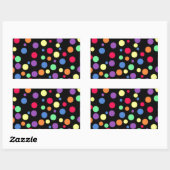 Sticker Rectangulaire Points colorés vibrants (Feuille)
