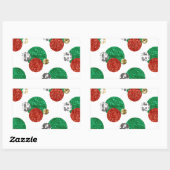Sticker Rectangulaire points de noël séquentiel (Feuille)