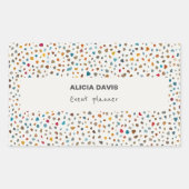 Sticker Rectangulaire Points multipolaires Terrazzo classiques | votre n (Devant)