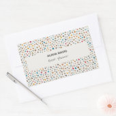 Sticker Rectangulaire Points multipolaires Terrazzo classiques | votre n (Enveloppe)