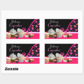 Sticker Rectangulaire POINTS roses DE LA FÊTE D'ANNIVERSAIRE (Feuille)