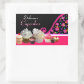 Sticker Rectangulaire POINTS roses DE LA FÊTE D'ANNIVERSAIRE (Sac)