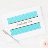 Sticker Rectangulaire Pois bleu (Enveloppe)