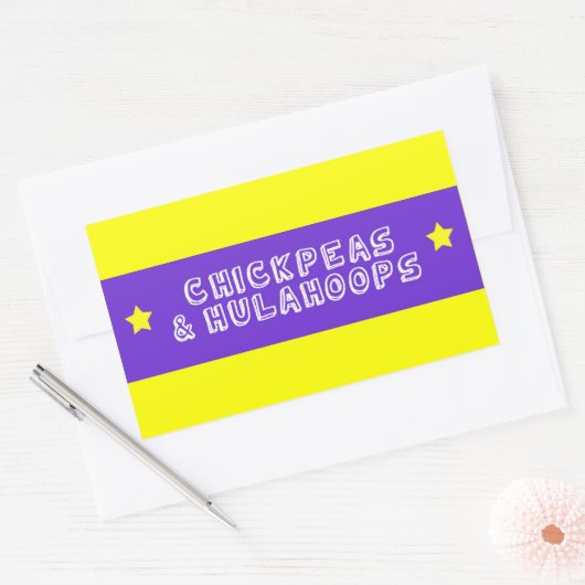 Sticker Rectangulaire Pois chiches et houblons (Enveloppe)