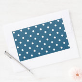 Sticker Rectangulaire Pois turquoises (Enveloppe)