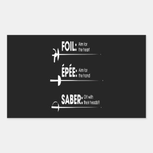 Sticker Rectangulaire Poison de Fencing   I Always Win All Match