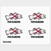 Sticker Rectangulaire Poisson Alabama (Feuille)