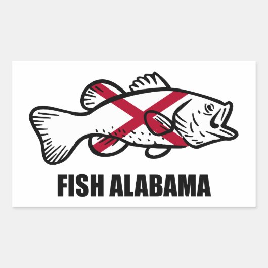 Sticker Rectangulaire Poisson Alabama (Devant)