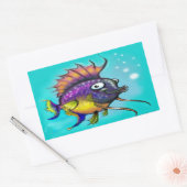 Sticker Rectangulaire Poisson arc-en-ciel (Enveloppe)